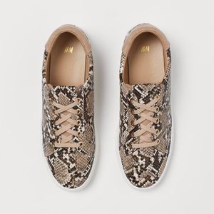 H&M Snakeskin-patterned Sneakers